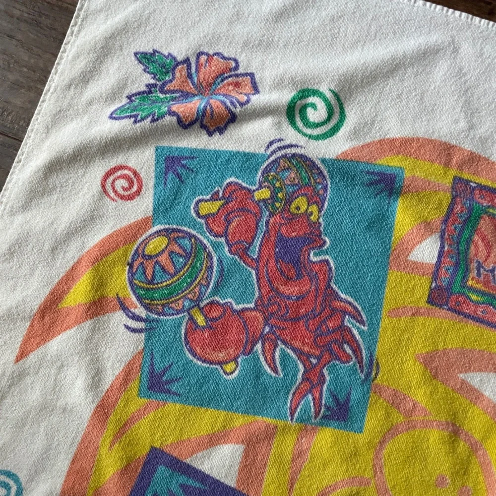 Disney Beach Towel OS White Vintage Little Mermaid Ariel 90s Retro Kidcore